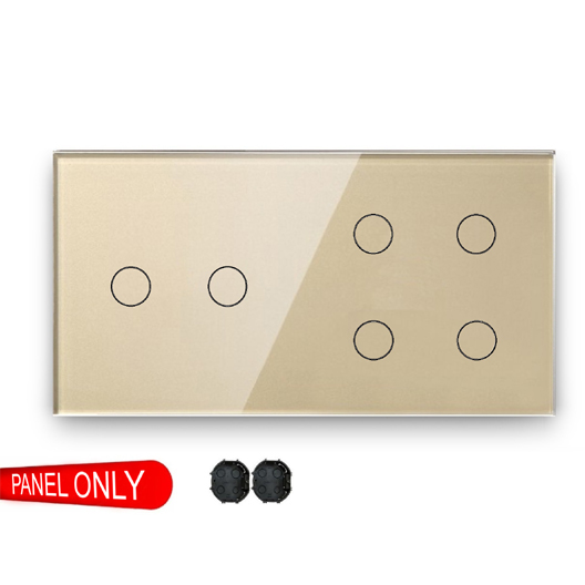 Double-Quadruple Glass Switch Panel