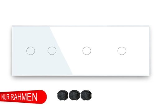 DOPPEL-EINFACH-EINFACH LICHTSCHALTER SCHALTTAFEL AUS GLAS M1