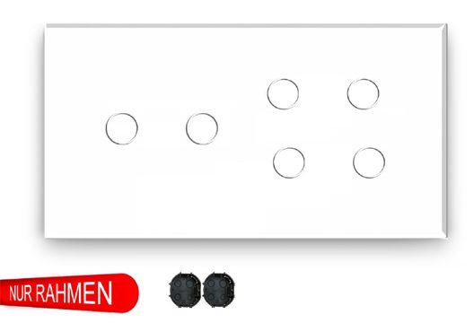 DOPPEL-VIERFACH LICHTSCHALTER-SCHALTTAFEL AUS GLAS M1