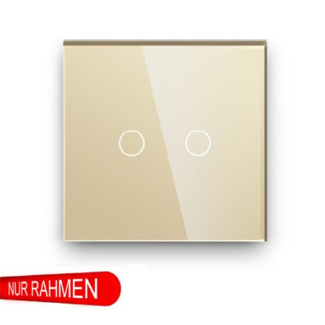 Doppel Lichtschalter-Schalttafel gold