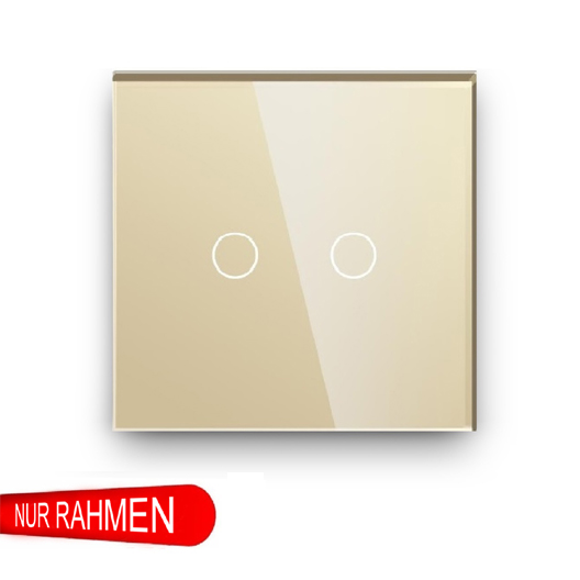 Doppel Lichtschalter-Schalttafel gold