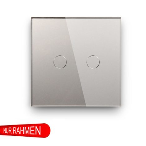 Doppel Lichtschalter-Schalttafel grau