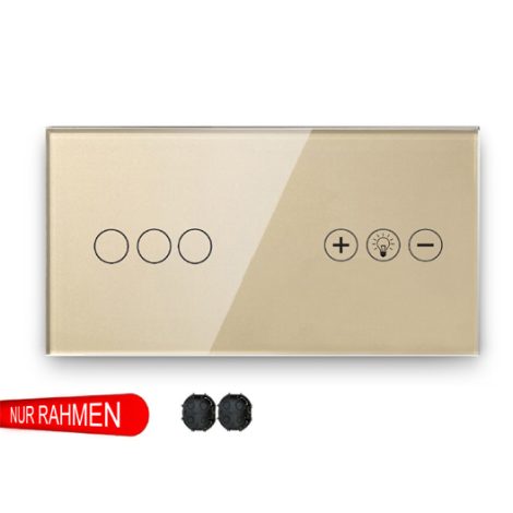 Dreifach-Dimmer Lichtschalter-Schalttafel gold