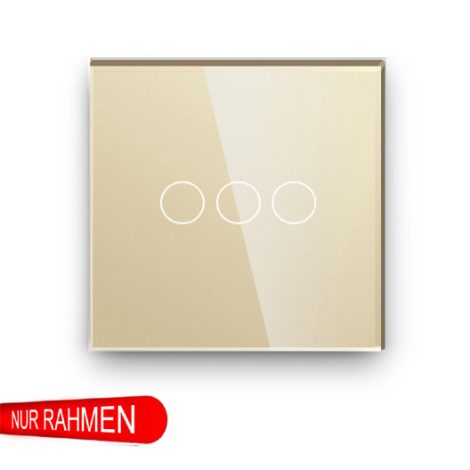 Dreifach Lichtschalter-Schalttafel gold