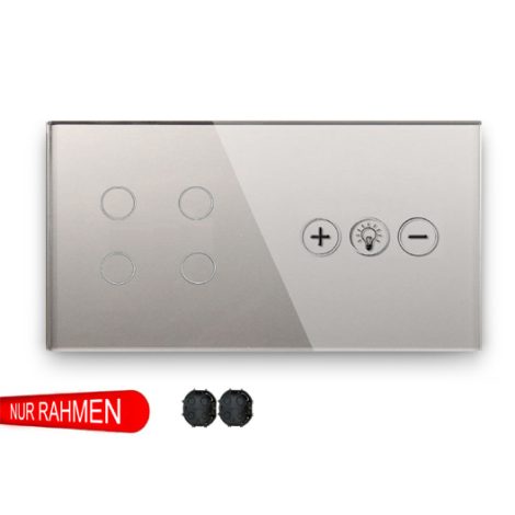 Vierfach-Dimmer Lichtschalter-Schalttafel grau