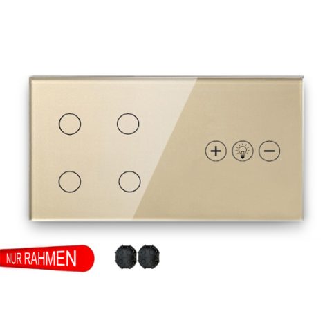 Vierfach-Dimmer Lichtschalter-Schalttafel gold