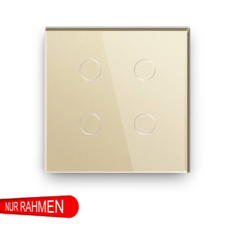 Vierfach Lichtschalter-Schalttafel gold