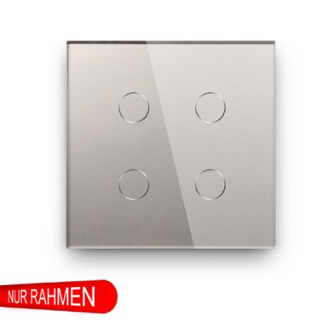 Vierfach Lichtschalter-Schalttafel grau