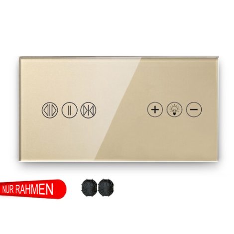 Jalousie-Gardinen Lichtschalter Dimmer gold